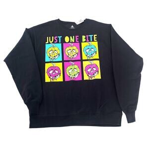 Disney Snow White Evil Queen Just One Bite sweatshirt black Size small Halloween